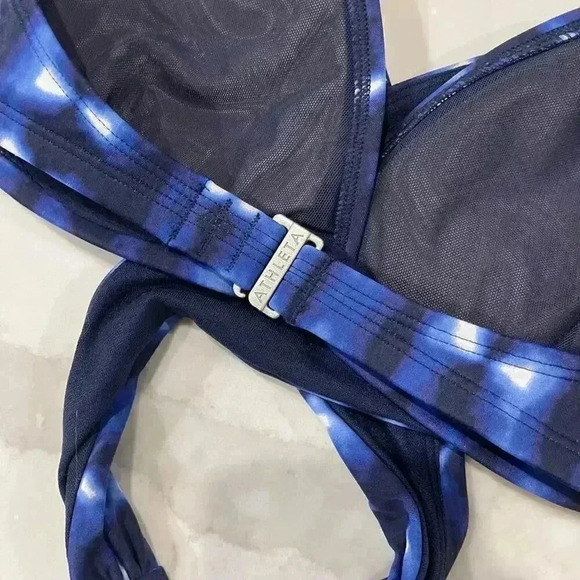 Athleta Wrap Swim Top Zuma Mashiko Print Padded Women’s Size 32B/C - Picture 6 of 7